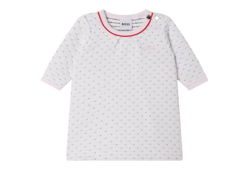 Boss Kidswear A-Linien-Kleid Boss Kidswear Baby Langarm Kleid weiß gesteppt mit Glitzer Logo von Boss Kidswear