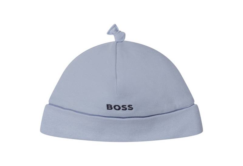Boss Kidswear Erstlingsmütze Boss Kidswear Designer Baby Mütze mit Knoten und Logo hellblau von Boss Kidswear