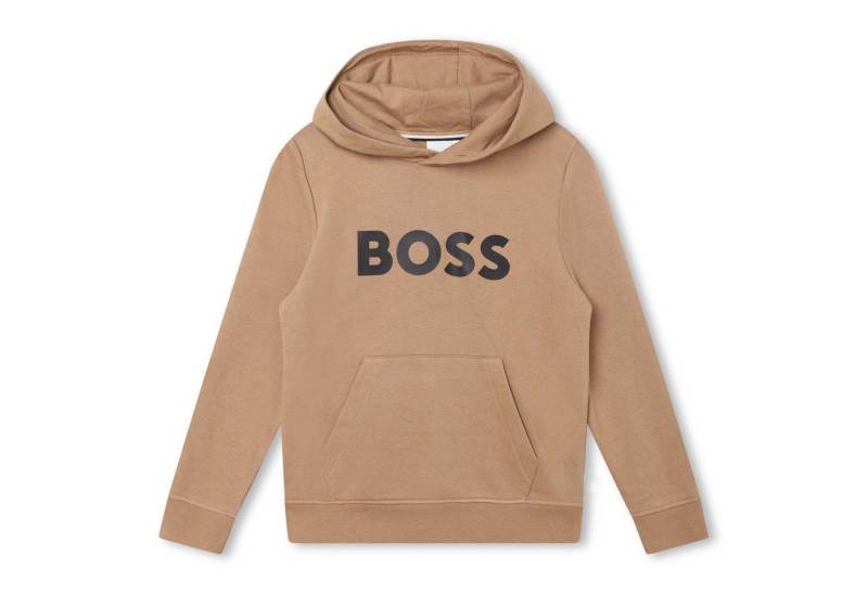 Boss Kidswear Hoodie BOSS Kidswear Kapuzenpullover braun mit schwarzem Logo von Boss Kidswear