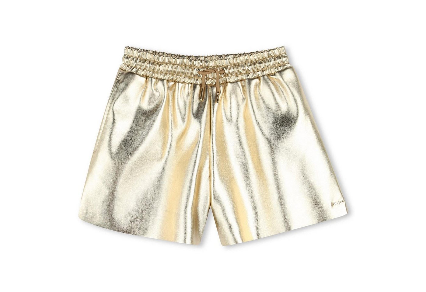 Boss Kidswear Shorts BOSS Kidswear – Shorts aus Kunstleder Hellgold von Boss Kidswear
