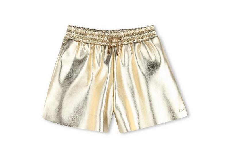 Boss Kidswear Shorts BOSS Kidswear – Shorts aus Kunstleder Hellgold von Boss Kidswear