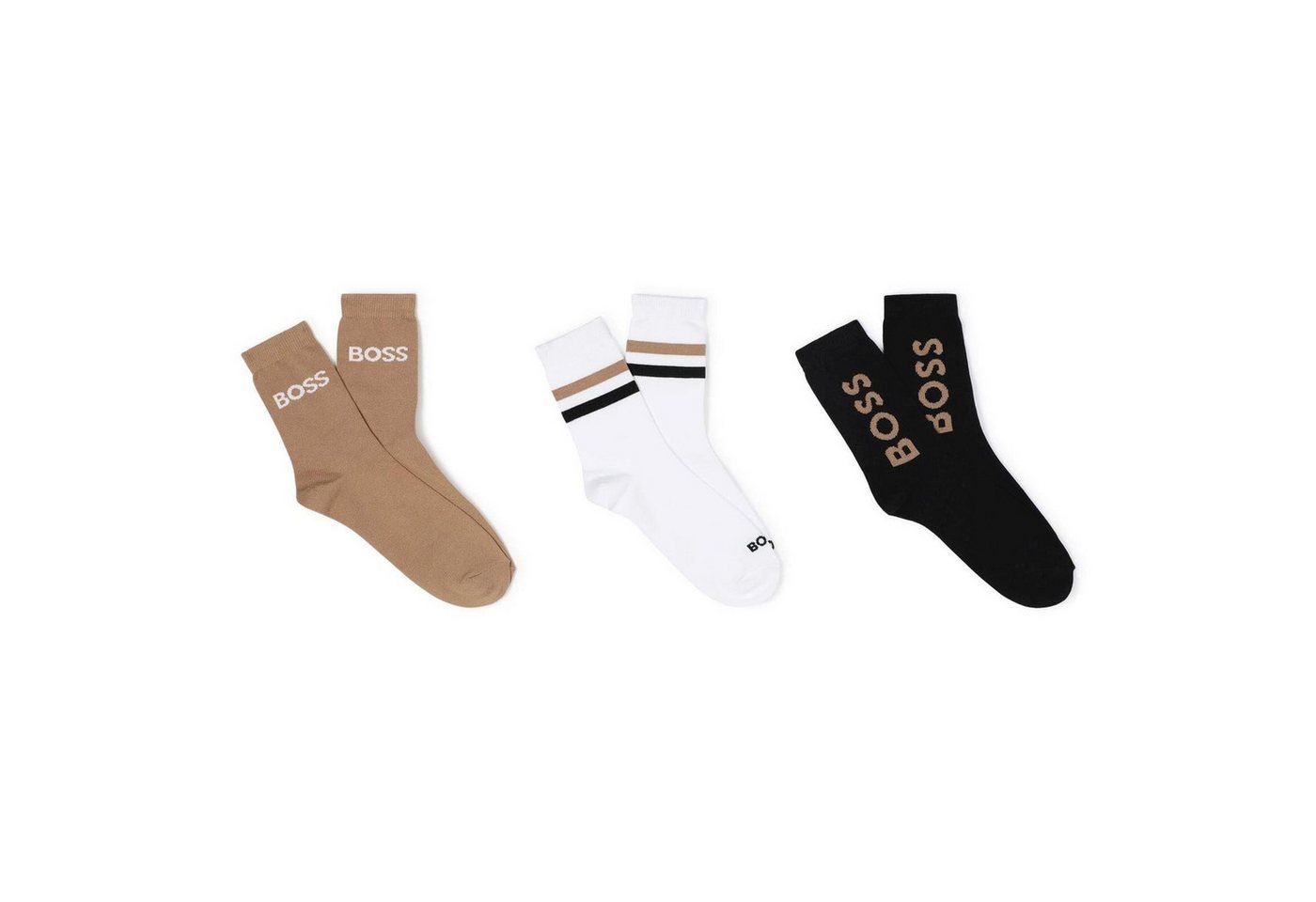 Boss Kidswear Socken BOSS Kidswear – 3er-Pack Socken Schwarz Weiß Braun von Boss Kidswear