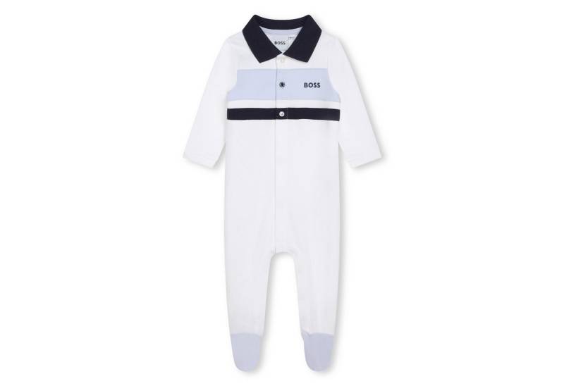 Boss Kidswear Strampler BOSS Kidswear Baby Strampler Schlafanzug weiß blau aus Bio-Baumwolle von Boss Kidswear