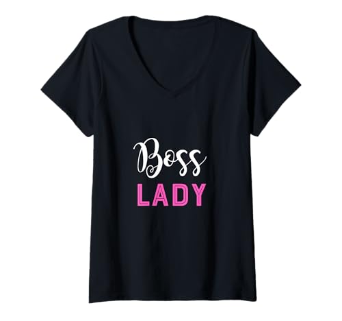 Damen Boss Lady Bluse T-Shirt mit V-Ausschnitt Damen Boss Lady Bluse T-Shirt mit V-Ausschnitt von Boss Lady Queen Mom