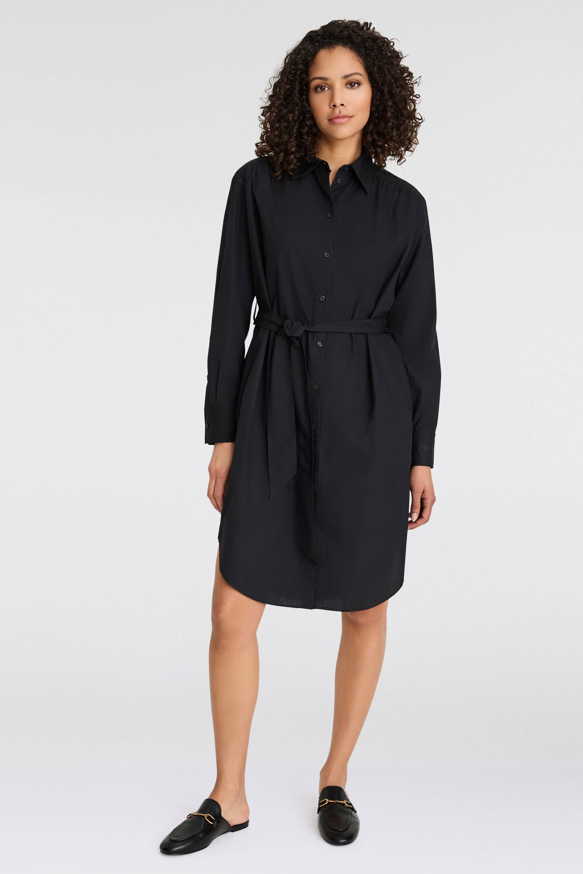 BOSS ORANGE Blusenkleid "Delegant Premium Damenmode" Eingrifftaschen mit Taillengürtel von Boss Orange