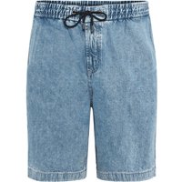 BOSS ORANGE Jeans-Bermudas in Washed-Optik mit elastischen Bund und Kordelzug von Boss Orange