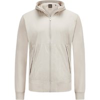 BOSS ORANGE Leichte Sweatjacke mit Materialmix von Boss Orange