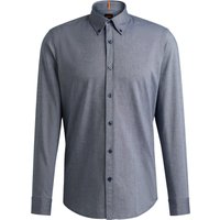 BOSS ORANGE Oxfordhemd aus melierter Baumwolle, Regular Fit von Boss Orange