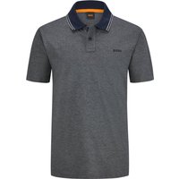 BOSS ORANGE Piqué-Poloshirt mit Kontrastkragen und gummiertem Logo-Print von Boss Orange