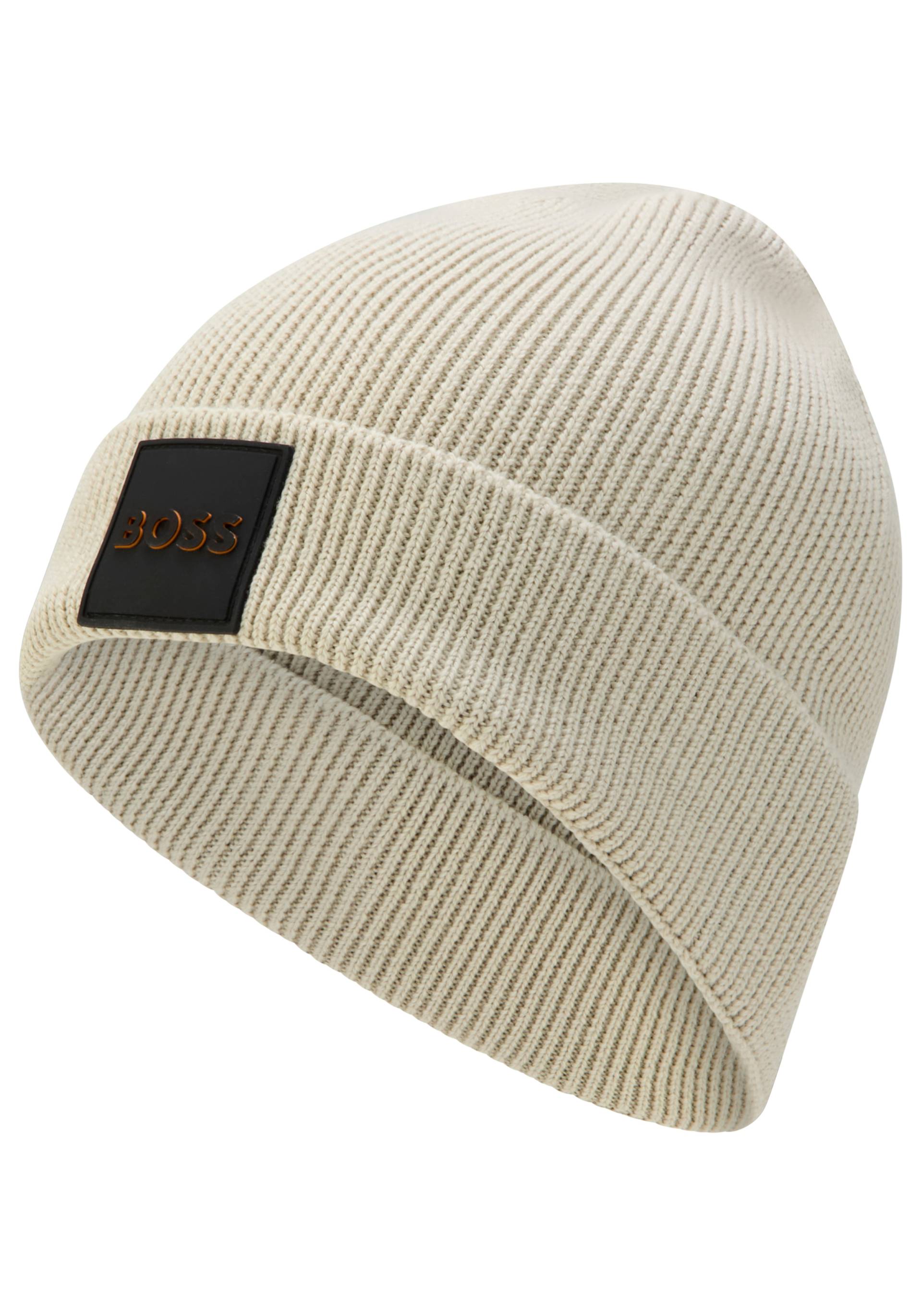 BOSS ORANGE Strickmütze "Foxxy Hat" mit Label-Aufnäher von Boss Orange