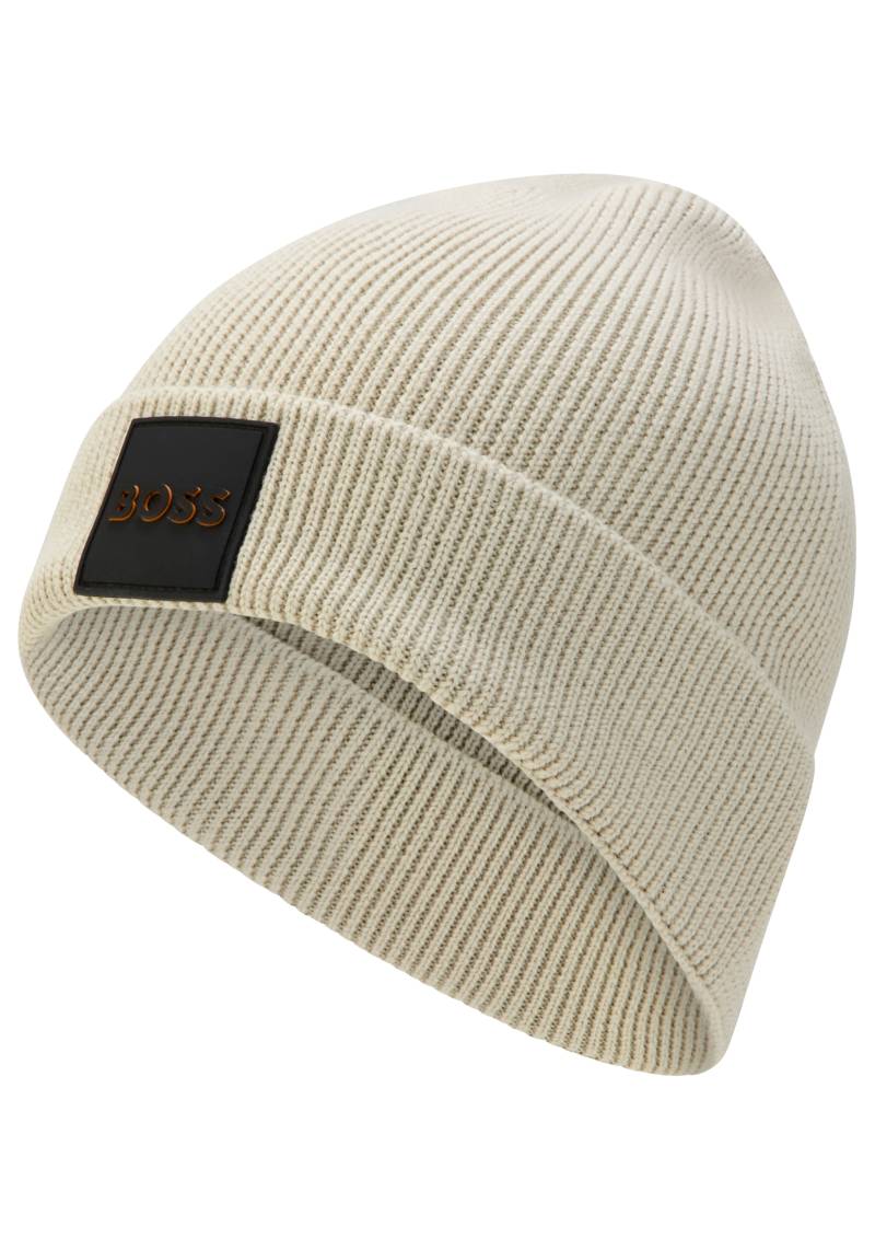 BOSS ORANGE Strickmütze "Foxxy Hat" mit Label-Aufnäher von Boss Orange
