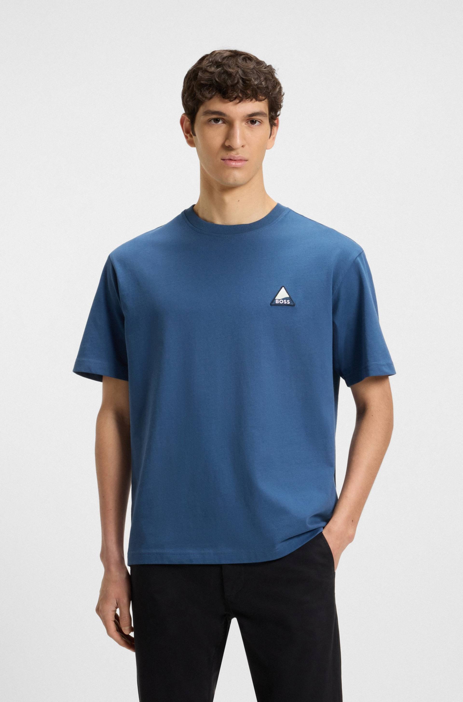 BOSS ORANGE T-Shirt "Te fishpatch" mit Logo-Aufnäher von Boss Orange