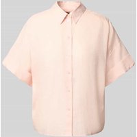 BOSS Orange Bluse aus Ramie mit überschnittenen Schultern Model 'Bisenas' in Hellrosa, Größe 42 von Boss Orange