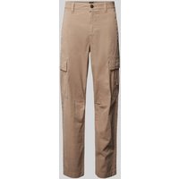 BOSS Orange Cargohose mit Label-Patch Modell 'Sisla' in Beige, Größe 33/32 von Boss Orange