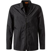 BOSS Orange Herren Overshirt schwarz Mikrofaser meliert von Boss Orange