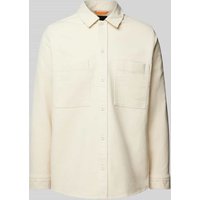 BOSS Orange Hemdjacke mit Brusttaschen Modell 'Luwe' in Offwhite, Größe M von Boss Orange