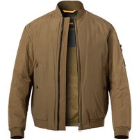 BOSS Orange Herren Blouson grün Mikrofaser unifarben von Boss Orange