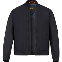 BOSS Orange Herren Blouson Schwarz Mikrofaser unifarben von Boss Orange