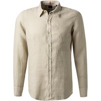 BOSS Orange Herren Hemd beige Leinen von Boss Orange