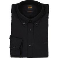 BOSS Orange Herren Hemd schwarz Baumwolle von Boss Orange
