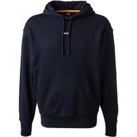 BOSS Orange Herren Hoodie blau Baumwolle unifarben von Boss Orange