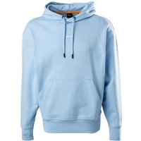 BOSS Orange Herren Hoodie blau Baumwolle unifarben von Boss Orange