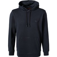 BOSS Orange Herren Hoodie blau Baumwolle unifarben von Boss Orange