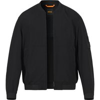 BOSS Orange Herren Blouson Schwarz Mikrofaser unifarben von Boss Orange