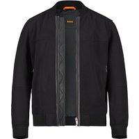 BOSS Orange Herren Lederjacke schwarz Lammvelours von Boss Orange