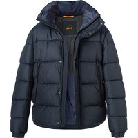 BOSS Orange Herren Steppjacke blau Mikrofaser unifarben von Boss Orange