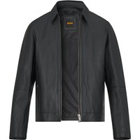 BOSS Orange Herren Lederjacke schwarz von Boss Orange