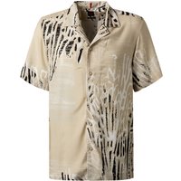 BOSS Orange Herren Kurzarmhemd beige Viskose von Boss Orange