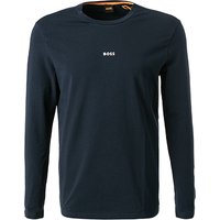 BOSS Orange Herren Longsleeve blau Baumwolle von Boss Orange