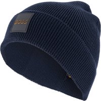 BOSS Orange Herren Mütze blau Schur-Wolle von Boss Orange
