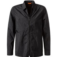 BOSS Orange Herren Overshirt Schwarz Mikrofaser von Boss Orange