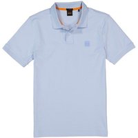 BOSS Orange Herren Polo-Shirt blau Baumwoll-Piqué von Boss Orange