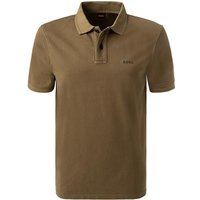 BOSS Orange Herren Polo-Shirts braun Baumwoll-Piqué von Boss Orange