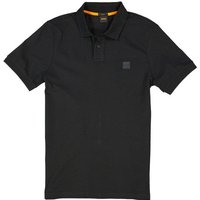 BOSS Orange Herren Polo-Shirt Schwarz Baumwoll-Piqué von Boss Orange