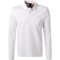 BOSS Orange Herren Polo-Shirts weiß Baumwoll-Piqué von Boss Orange