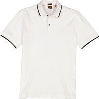 BOSS Orange Herren Polo-Shirt weiß Baumwoll-Piqué von Boss Orange