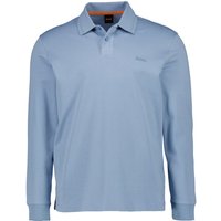 BOSS Orange Herren Polo-Shirt blau Slim Fit von Boss Orange