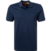 BOSS Orange Herren Polo-Shirt blau Baumwoll-Piqué von Boss Orange