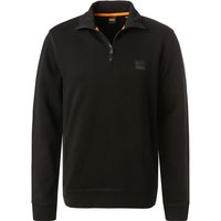 BOSS Orange Herren Sweatshirt Schwarz Baumwolle unifarben von Boss Orange