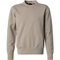 BOSS Orange Herren Sweatshirt beige Baumwolle unifarben von Boss Orange