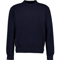 BOSS Orange Herren Sweatshirt blau Baumwolle unifarben von Boss Orange