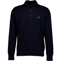 BOSS Orange Herren Troyer blau unifarben von Boss Orange