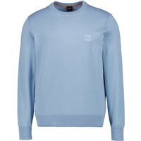 BOSS Orange Herren Pullover blau unifarben von Boss Orange