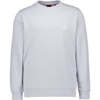 BOSS Orange Herren Sweatshirt grau Baumwolle unifarben von Boss Orange