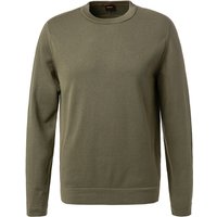 BOSS Orange Herren Pullover grün Baumwolle unifarben von Boss Orange