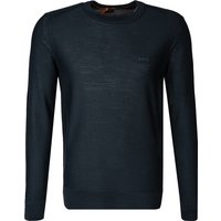 BOSS Orange Herren Pullover grün Schurwolle unifarben von Boss Orange